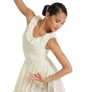 WEISSMAN Dance Costume lyrical ivory, white lace dress Warm Whispers 12072 MC